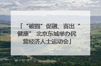 “破圈”促融、赛出“健康” 北京东城举办民营经济人士运动会