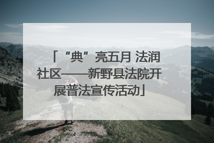 “典”亮五月 法润社区——新野县法院开展普法宣传活动
