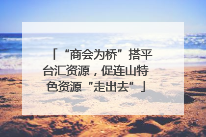 “商会为桥”搭平台汇资源，促连山特色资源“走出去”
