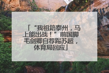 “我祖籍泰州，马上能出战！”前国脚毛剑卿自荐踢苏超，体育局回应