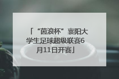 “茵浪杯”襄阳大学生足球超级联赛6月11日开赛