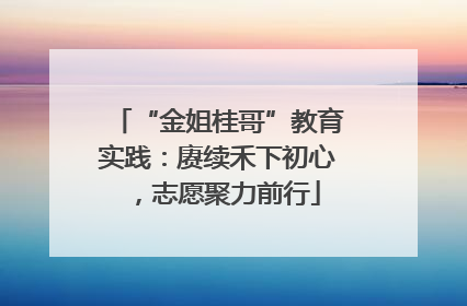 “金姐桂哥”教育实践：赓续禾下初心，志愿聚力前行