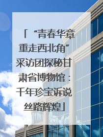 “青春华章重走西北角”采访团探秘甘肃省博物馆：千年珍宝诉说丝路辉煌