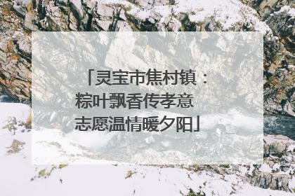 灵宝市焦村镇：粽叶飘香传孝意 志愿温情暖夕阳
