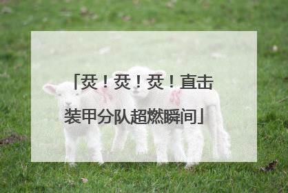 烎！烎！烎！直击装甲分队超燃瞬间