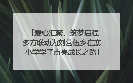 爱心汇聚、筑梦启程 多方联动为刘营伍乡崔寨小学学子点亮成长之路