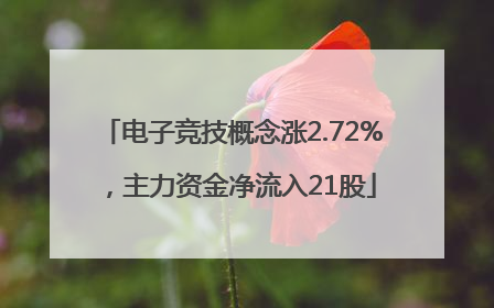 电子竞技概念涨2.72%，主力资金净流入21股