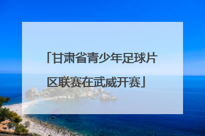 甘肃省青少年足球片区联赛在武威开赛