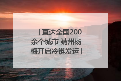 直达全国200余个城市 靖州杨梅开启冷链发运