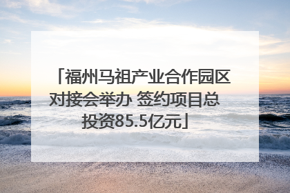 福州马祖产业合作园区对接会举办 签约项目总投资85.5亿元