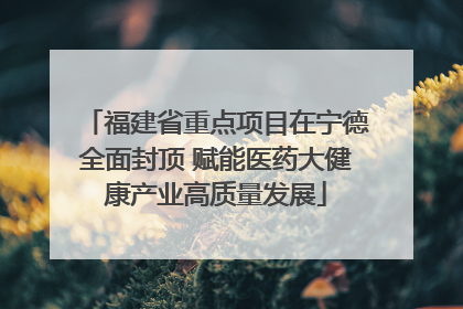 福建省重点项目在宁德全面封顶 赋能医药大健康产业高质量发展