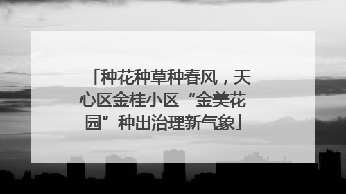 种花种草种春风，天心区金桂小区“金美花园”种出治理新气象