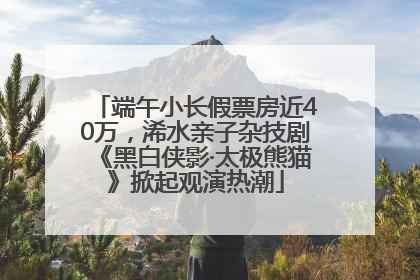 端午小长假票房近40万，浠水亲子杂技剧《黑白侠影·太极熊猫》掀起观演热潮