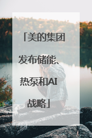 美的集团发布储能、热泵和AI战略