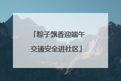 粽子飘香迎端午 交通安全进社区