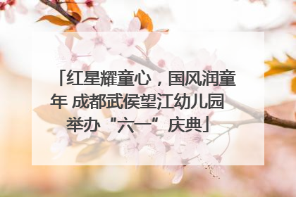 红星耀童心，国风润童年 成都武侯望江幼儿园举办“六一”庆典