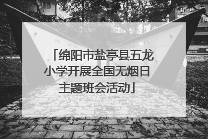 绵阳市盐亭县五龙小学开展全国无烟日主题班会活动