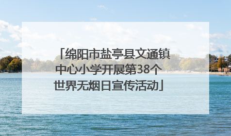 绵阳市盐亭县文通镇中心小学开展第38个世界无烟日宣传活动