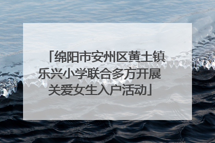 绵阳市安州区黄土镇乐兴小学联合多方开展关爱女生入户活动