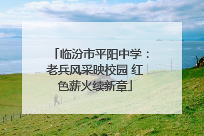 临汾市平阳中学：老兵风采映校园 红色薪火续新章
