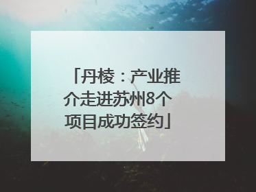 丹棱：产业推介走进苏州8个项目成功签约