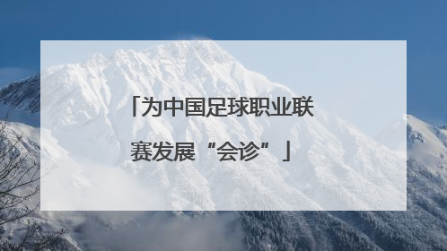 为中国足球职业联赛发展“会诊”