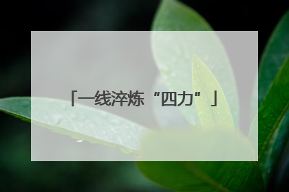 一线淬炼“四力”
