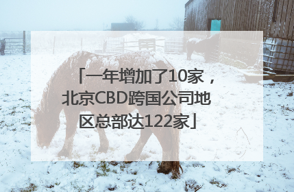 一年增加了10家，北京CBD跨国公司地区总部达122家