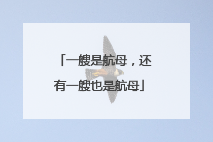一艘是航母，还有一艘也是航母