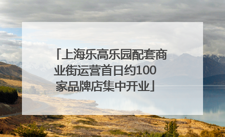 上海乐高乐园配套商业街运营首日约100家品牌店集中开业