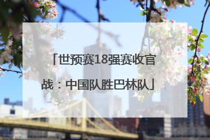 世预赛18强赛收官战：中国队胜巴林队