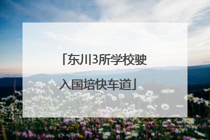 东川3所学校驶入国培快车道