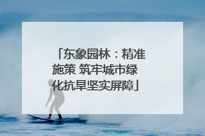 东象园林：精准施策 筑牢城市绿化抗旱坚实屏障