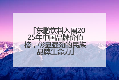 东鹏饮料入围2025年中国品牌价值榜，彰显强劲的民族品牌生命力