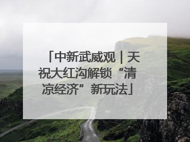 中新武威观｜天祝大红沟解锁“清凉经济”新玩法