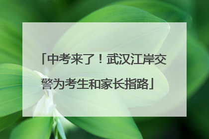 中考来了！武汉江岸交警为考生和家长指路