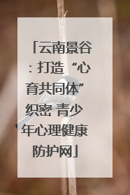 云南景谷：打造“心育共同体”织密 青少年心理健康防护网
