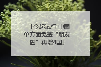 今起试行 中国单方面免签“朋友圈”再增4国