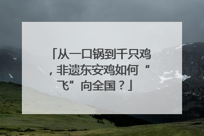 从一口锅到千只鸡，非遗东安鸡如何“飞”向全国？