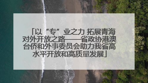 以“专”业之力 拓展青海对外开放之路——省政协港澳台侨和外事委员会助力我省高水平开放和高质量发展