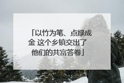以竹为笔、点绿成金 这个乡镇交出了他们的共富答卷