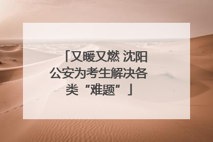 又暖又燃 沈阳公安为考生解决各类“难题”