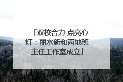 双校合力 点亮心灯：丽水新和两地班主任工作室成立