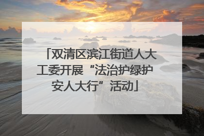双清区滨江街道人大工委开展“法治护绿护安人大行”活动