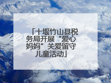 十堰竹山县税务局开展“爱心妈妈”关爱留守儿童活动
