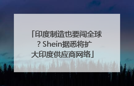 印度制造也要闯全球？Shein据悉将扩大印度供应商网络