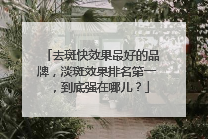 去斑快效果最好的品牌，淡斑效果排名第一，到底强在哪儿？