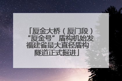 厦金大桥（厦门段）“厦金号”盾构机始发 福建省最大直径盾构隧道正式掘进