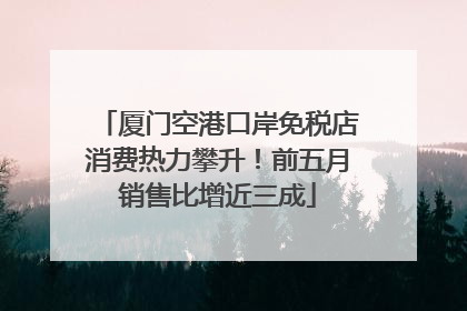 厦门空港口岸免税店消费热力攀升！前五月销售比增近三成