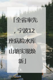 全省率先，宁波12座病险水库山塘实现焕新